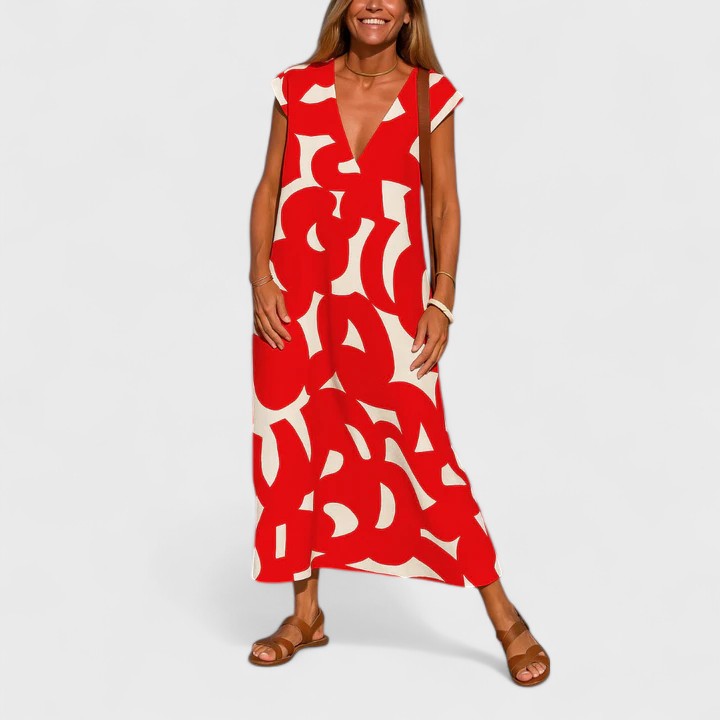 Lily | Flowing V-Neck Dress