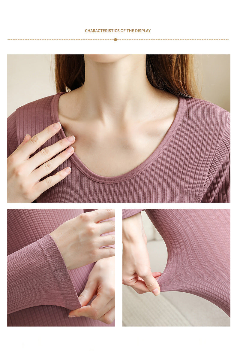 Ensemble de sous-vêtements thermiques pour femme avec coupe sculptante