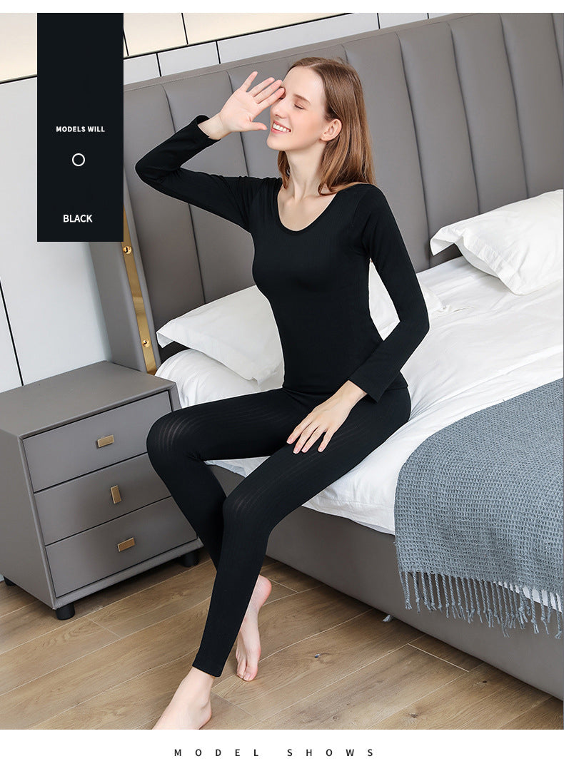 Ensemble de sous-vêtements thermiques pour femme avec coupe sculptante