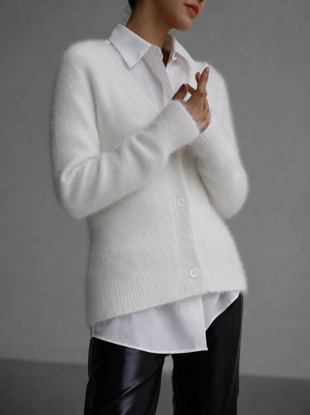 Women's Oversized Button-Up Cardigan Relaxed Knit