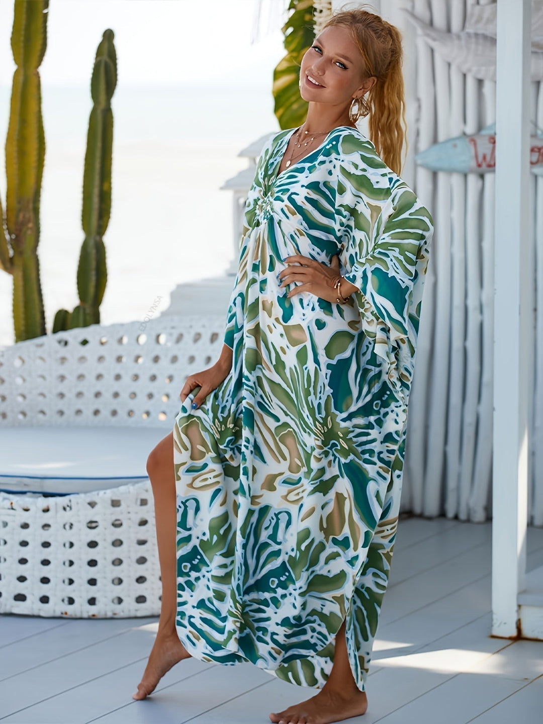 Lily - Tropical Bamboo Dress