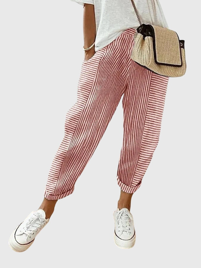Pantalon large pour femme avec poches latérales