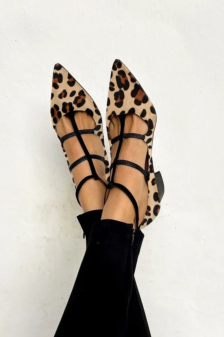 Bridget | Décolleté con cinturino leopardato