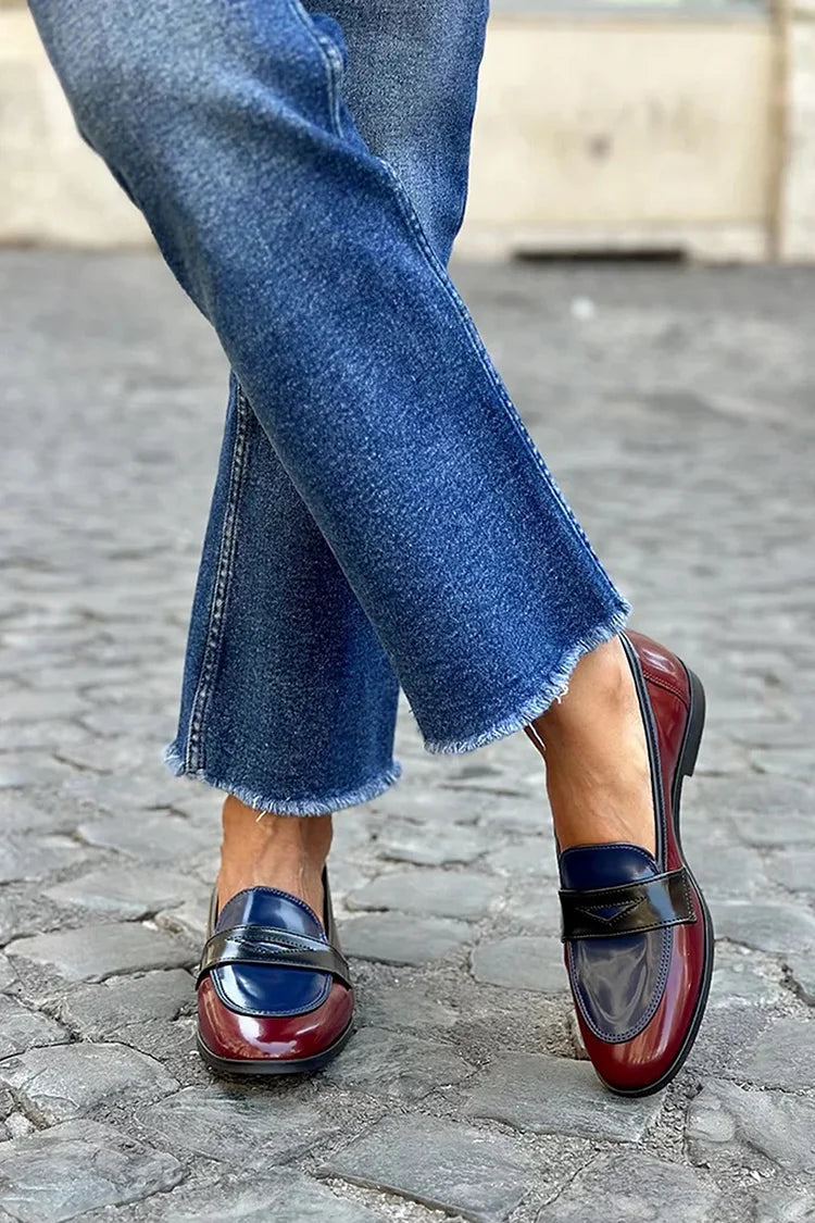 MOCASÍN BRILLANTE TRICOLOR