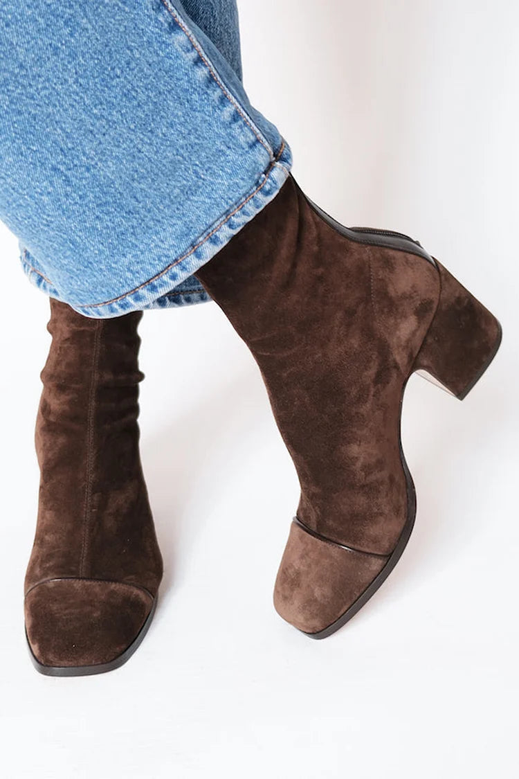 Luna | Botines de tacón con punta cuadrada
