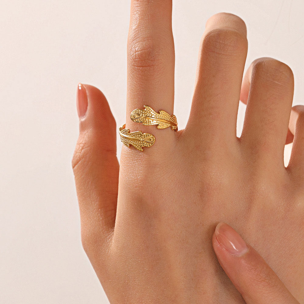 Clara | Korallenring 18 Karat Gold
