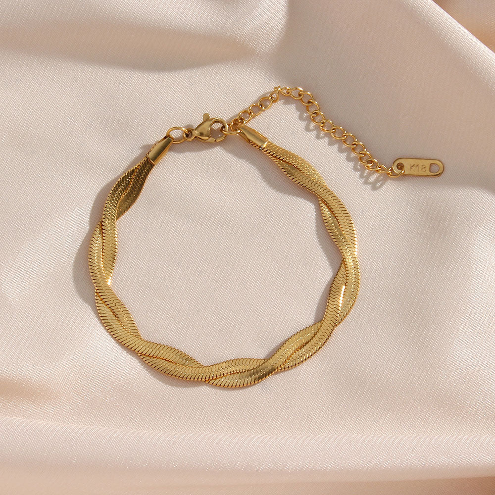 Clara | Točený náramek 18K zlato