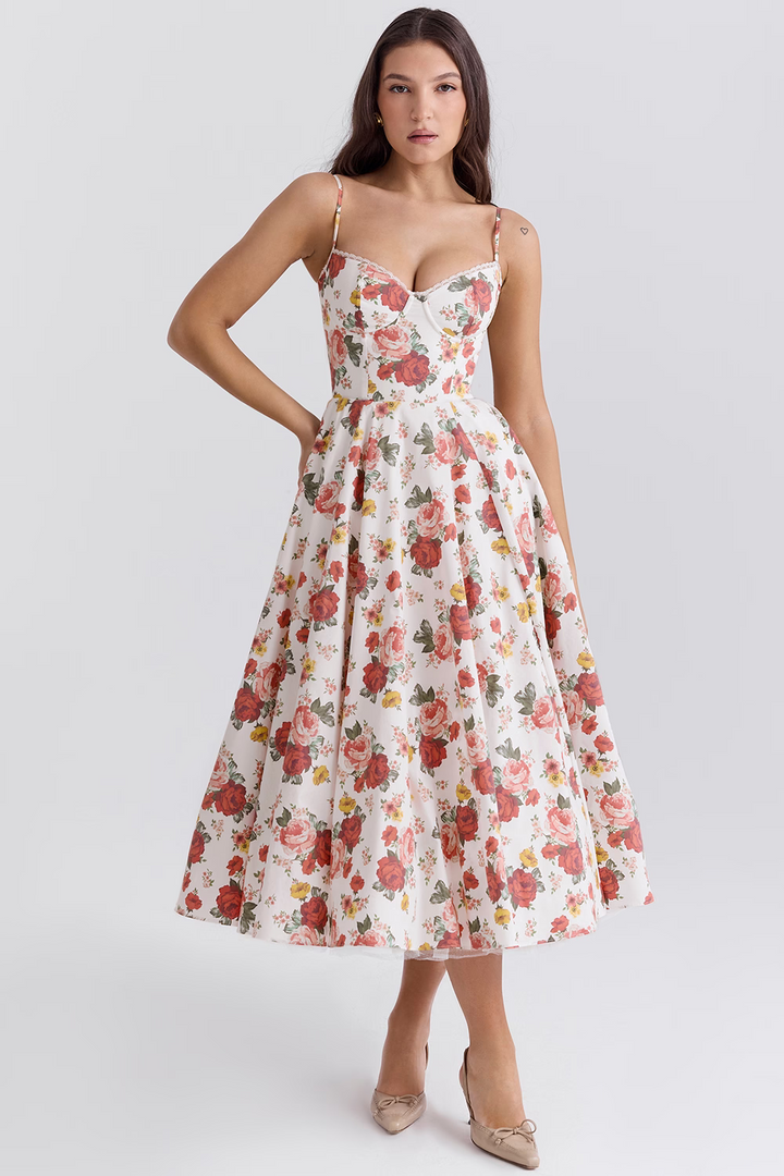 Daphne Sweetheart Bustier Midi Dress