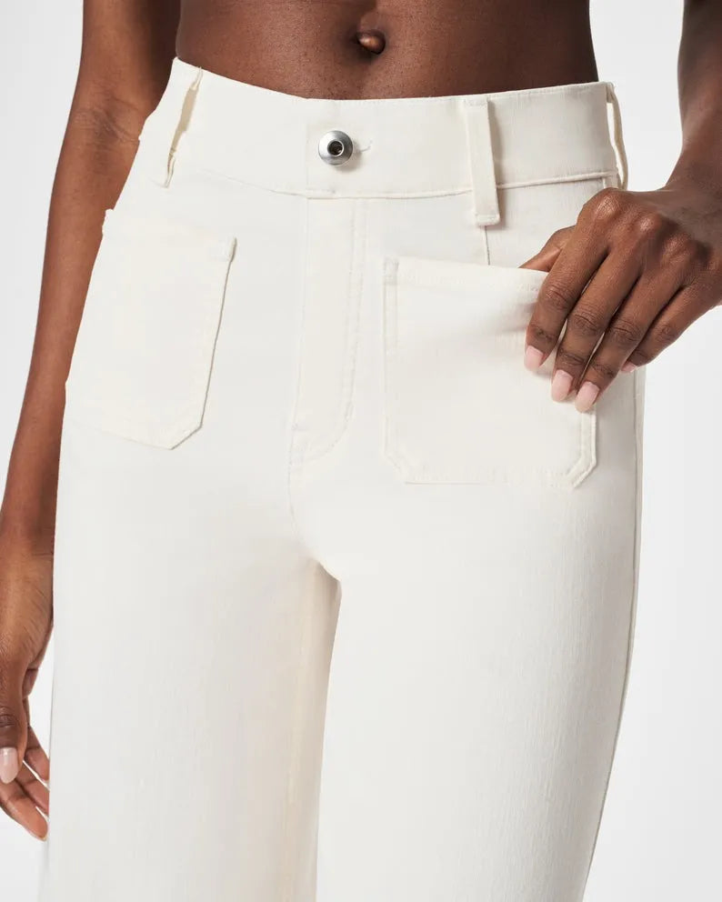 Charlotte Sculpting Cropped Wide-Leg Jeans