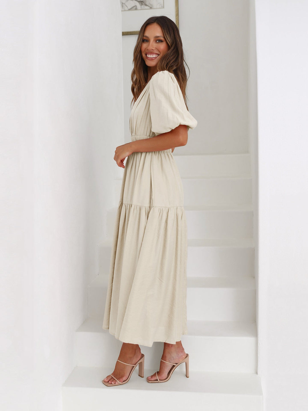 Harriet V-Neck Flow Dress