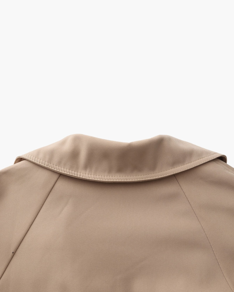 Women's Trench Coat Wide Lapels Removable Belt Epaulettes