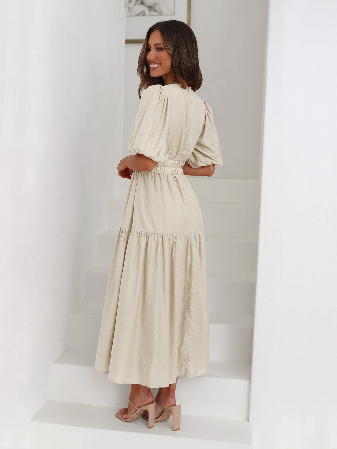 Harriet V-Neck Flow Dress