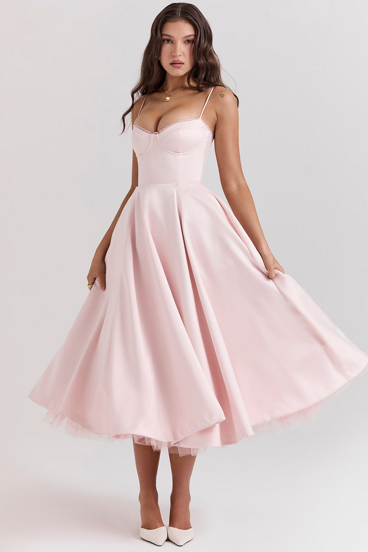 Daphne Sweetheart Bustier Midi Dress