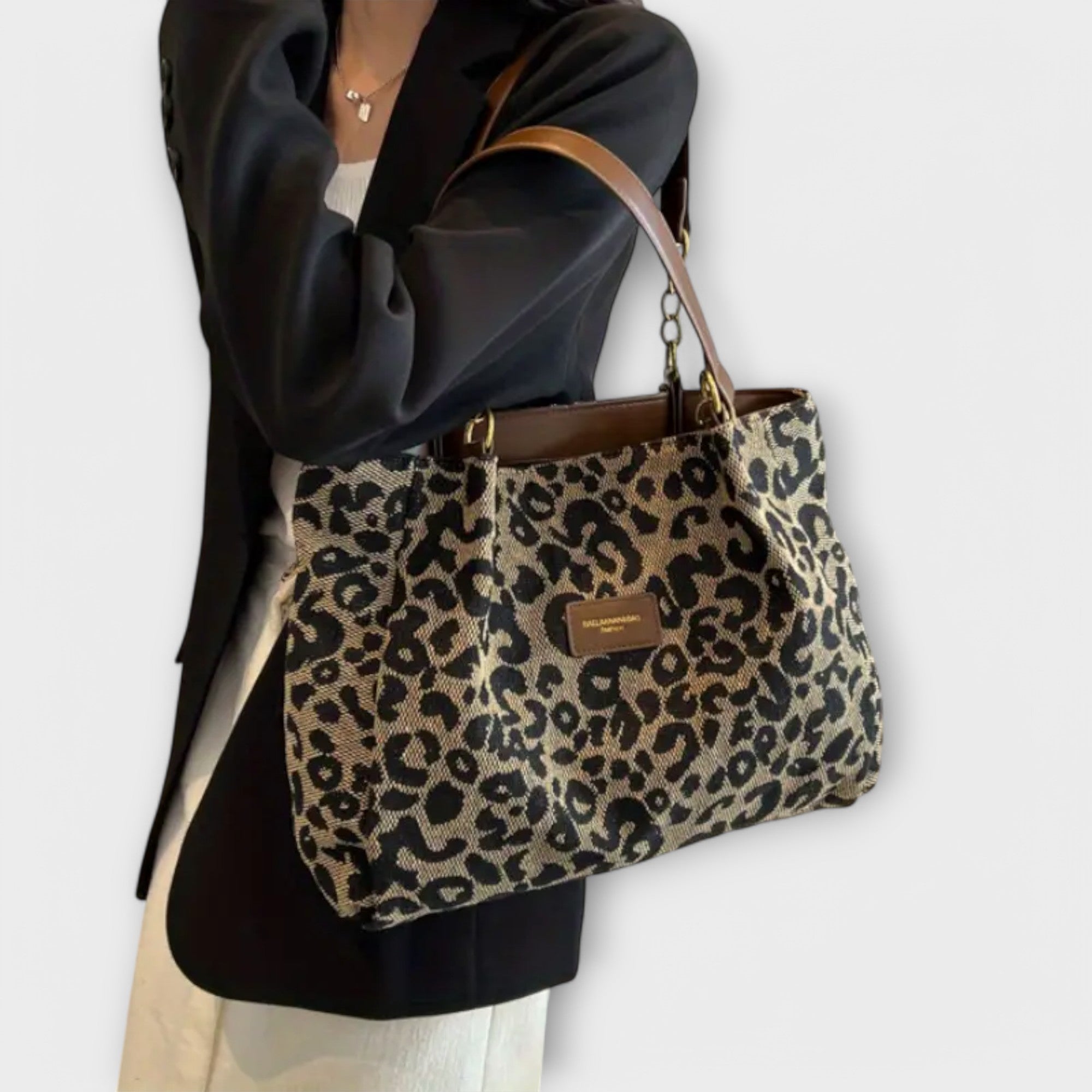 Lily | Plátěná taška s leopardím vzorem