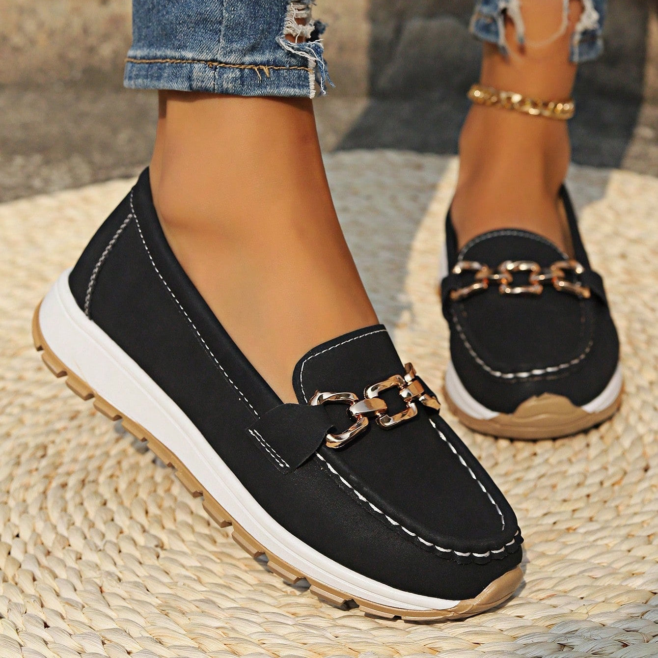 Ella - Mocassins à boucle plate