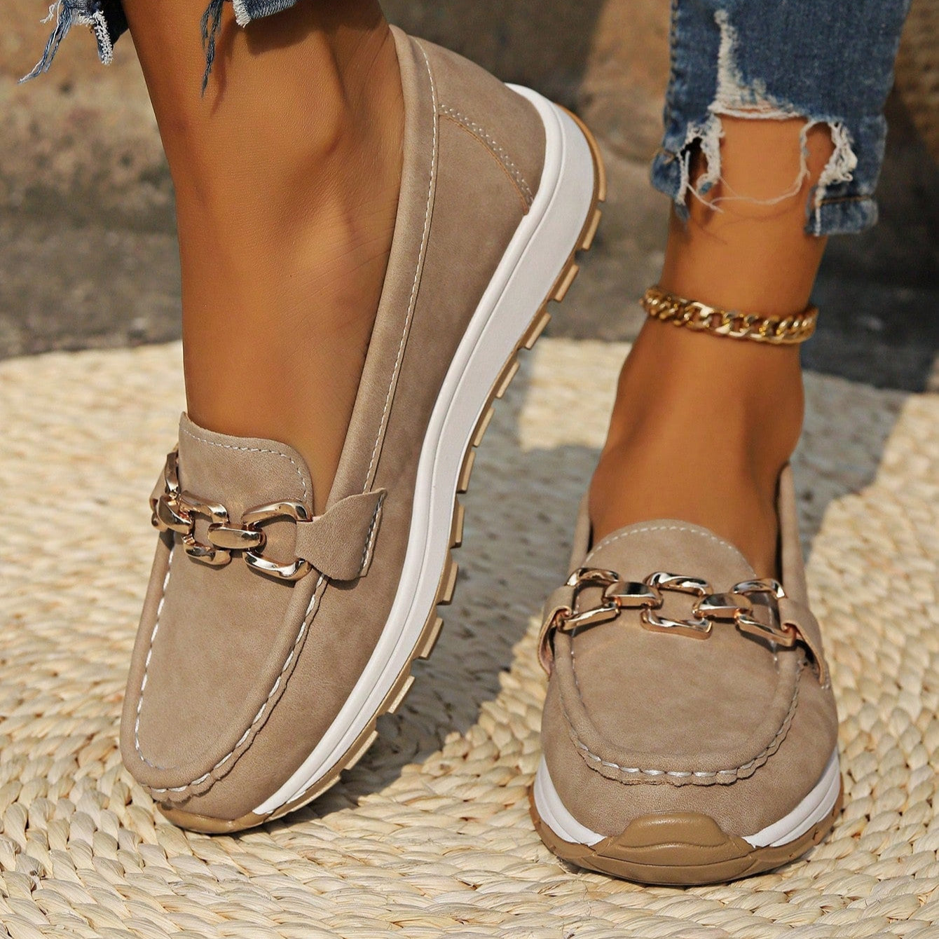 Ella - Mocassins à boucle plate