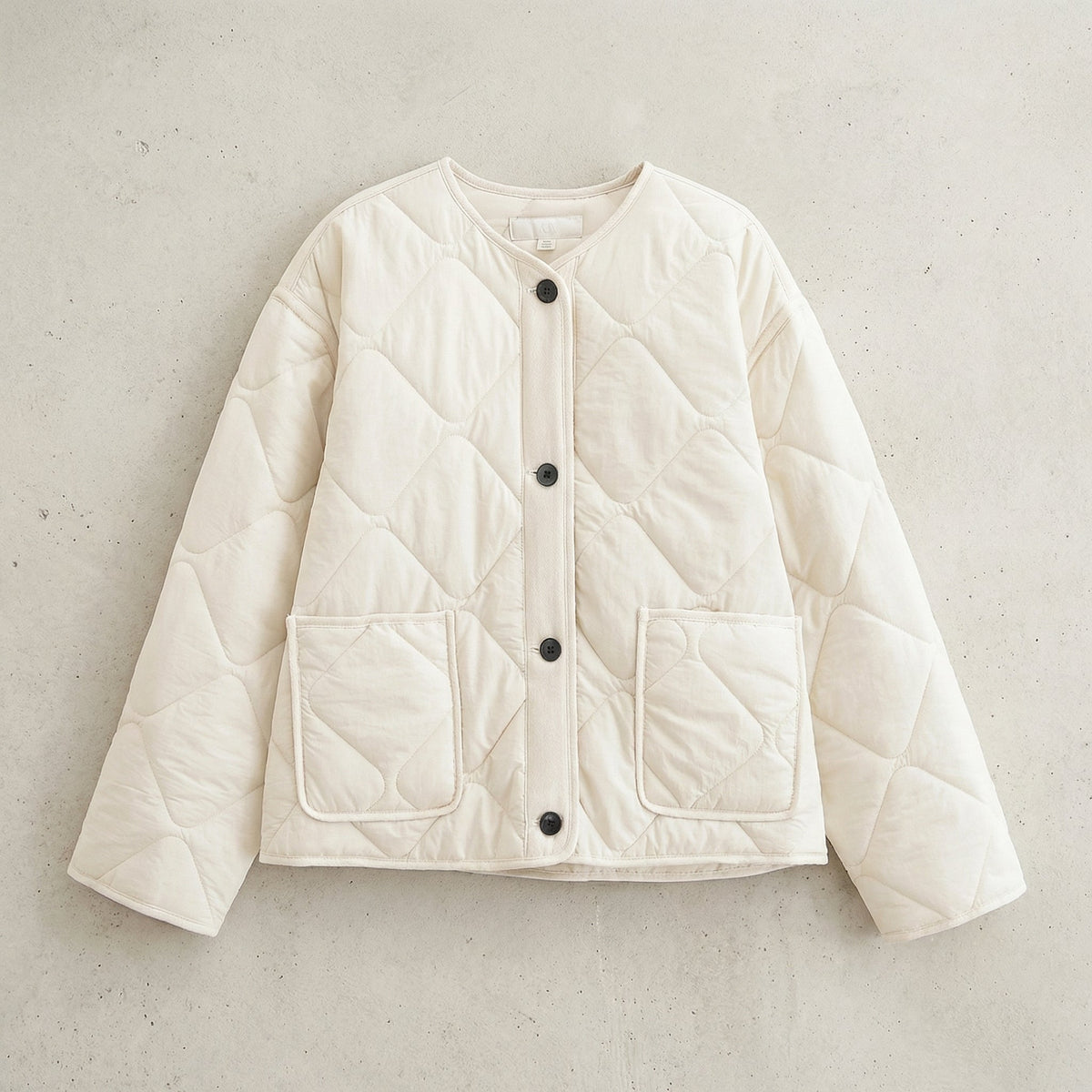 Chaqueta de punto de mezcla de lana para mujer, corte corto entallado