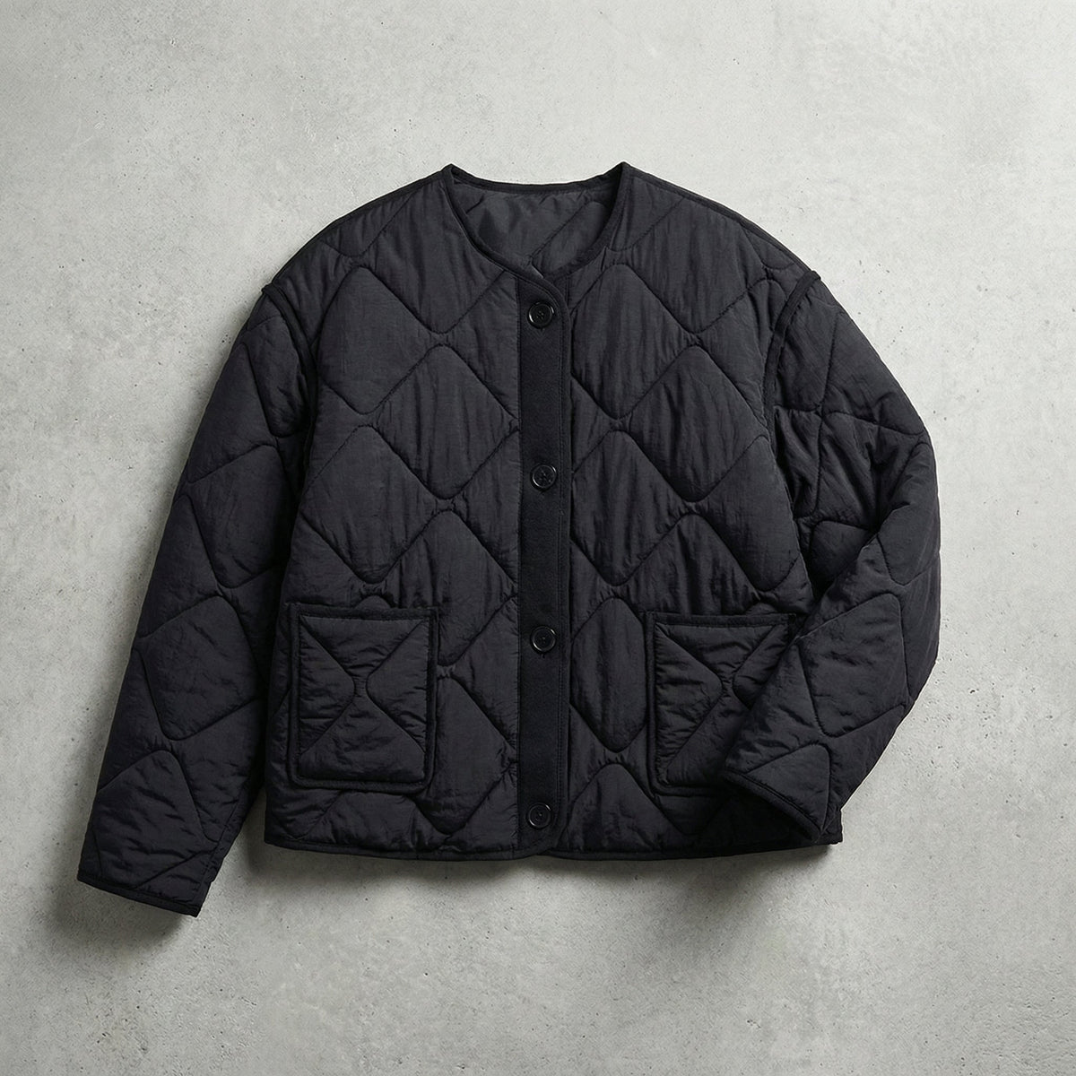 Chaqueta de punto de mezcla de lana para mujer, corte corto entallado