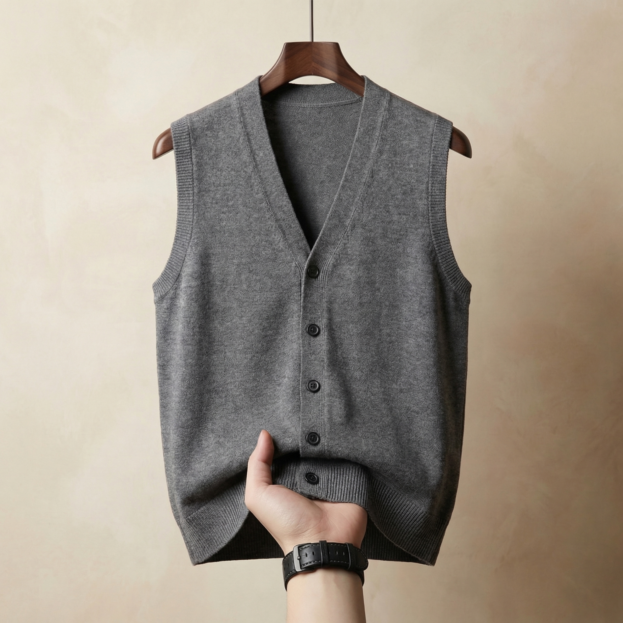 Women's Knitted Vest Sleeveless Crossover Front