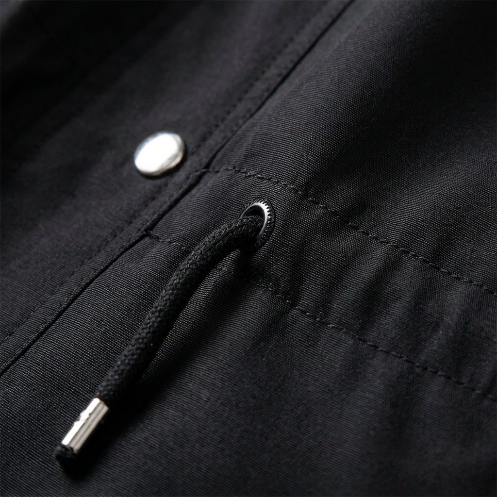 Women's Cotton Jacket Zip-Up Drawstring Waist