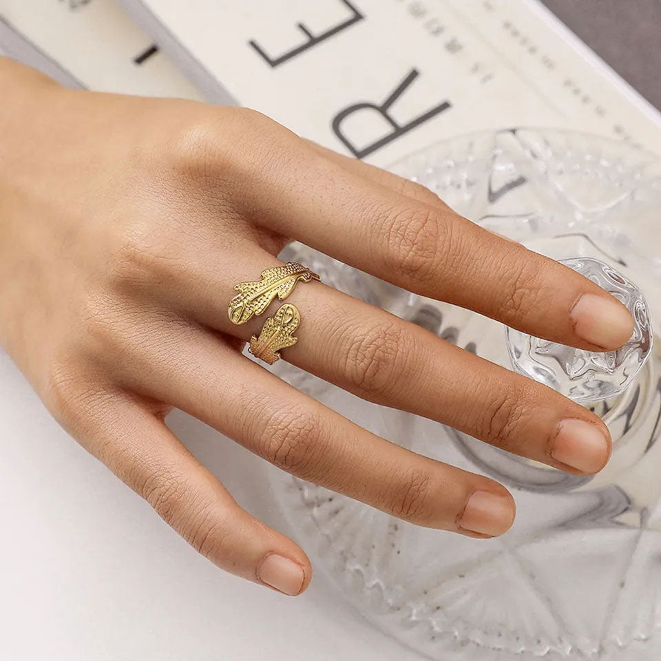 Clara | Korallenring 18 Karat Gold