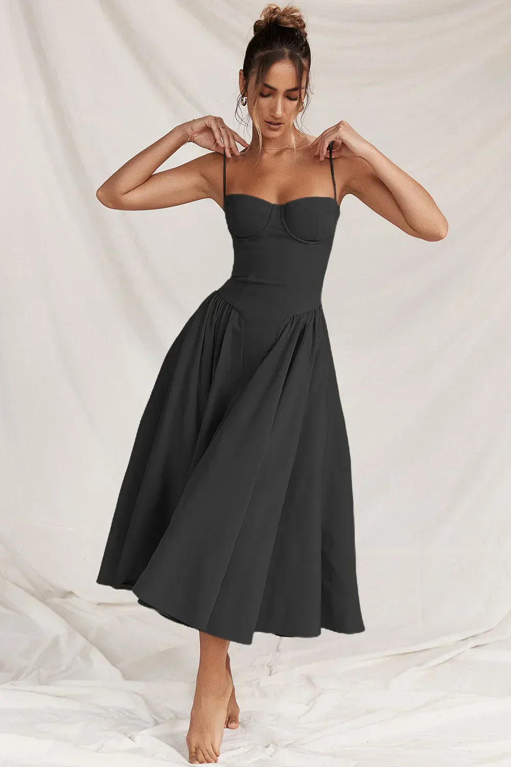 Olsen Sweetheart Bustier Midi Dress