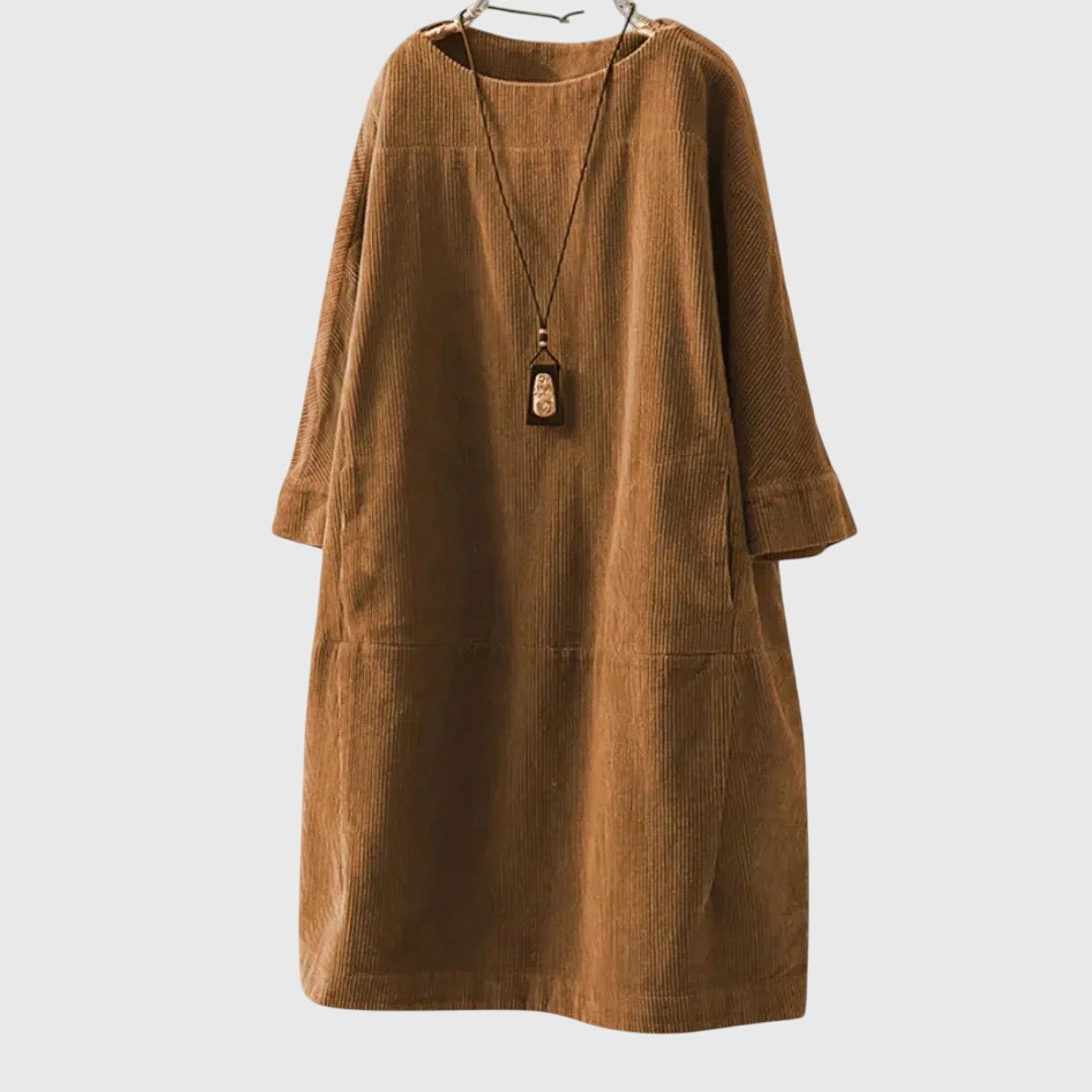 Lily | Relaxed Corduroy Midi Dress