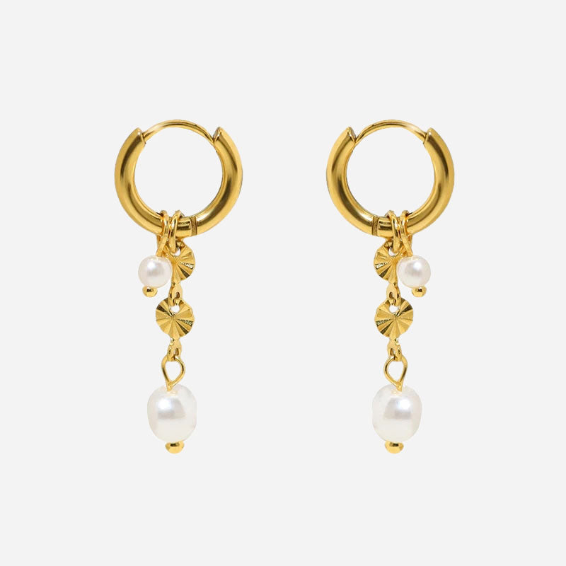 Clara | Sonnenstrahl-Ohrringe 18K Gold