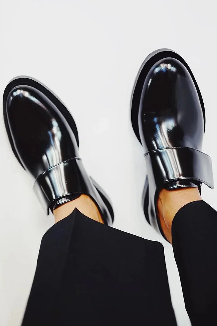 GEFLOCHTENE LEDERHALBSCHUHE