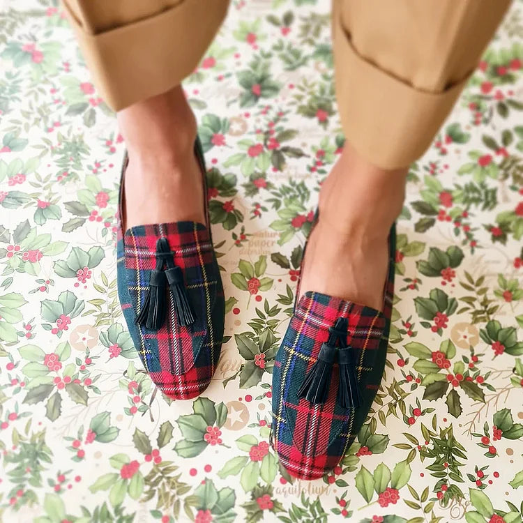 Alana | Mocassino Scozzese Chic con Frange