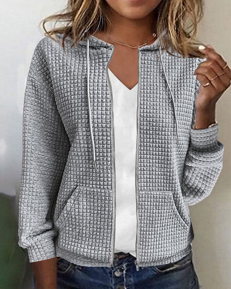 Women's Cotton-Blend Jacket Practical Pockets Modern Cut