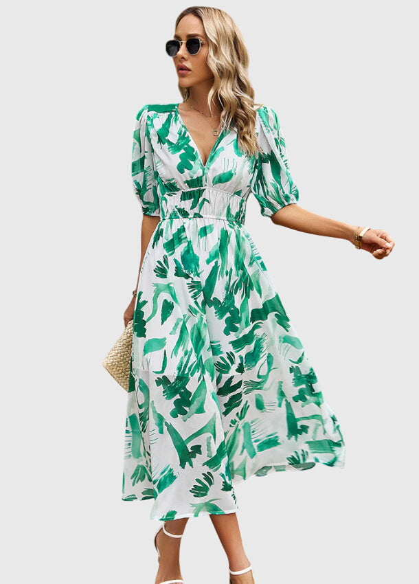 Lily | Flattering Floral Midi Dress
