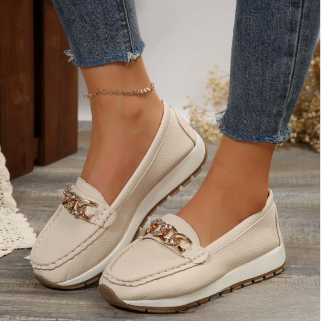 Evelyn - Mocassins à boucle en diamant