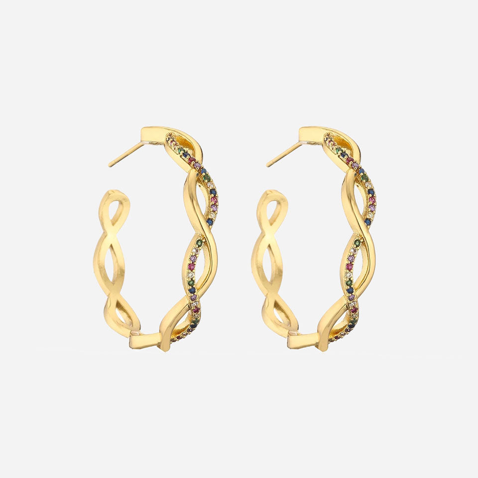 Clara | Wellen-Ohrringe 18K Gold