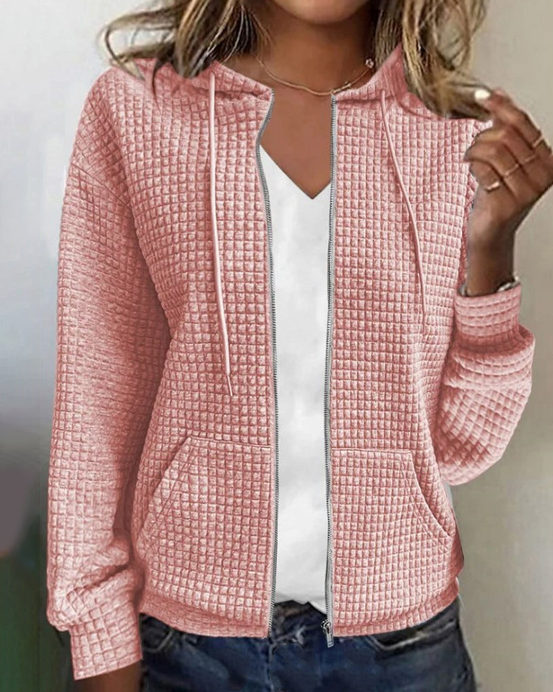 Women's Cotton-Blend Jacket Practical Pockets Modern Cut
