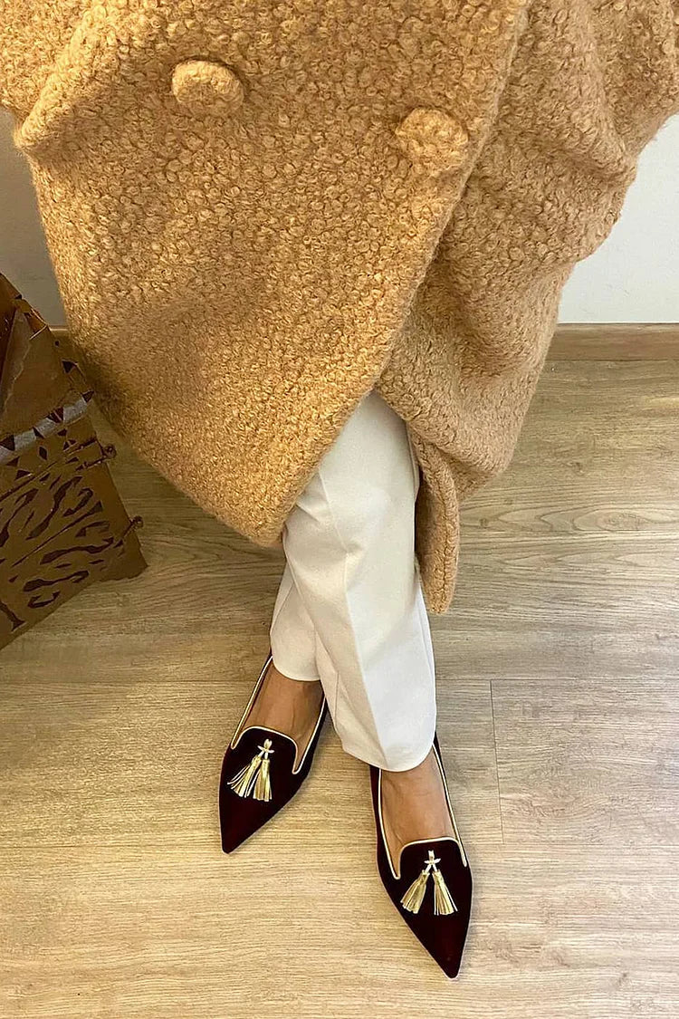Slipper mit eleganten Quasten