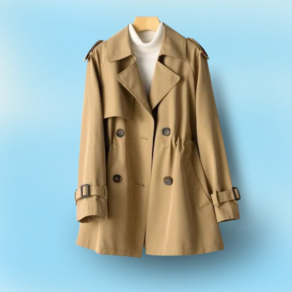 Trench vintage structuré pour femme, coupe toutes saisons