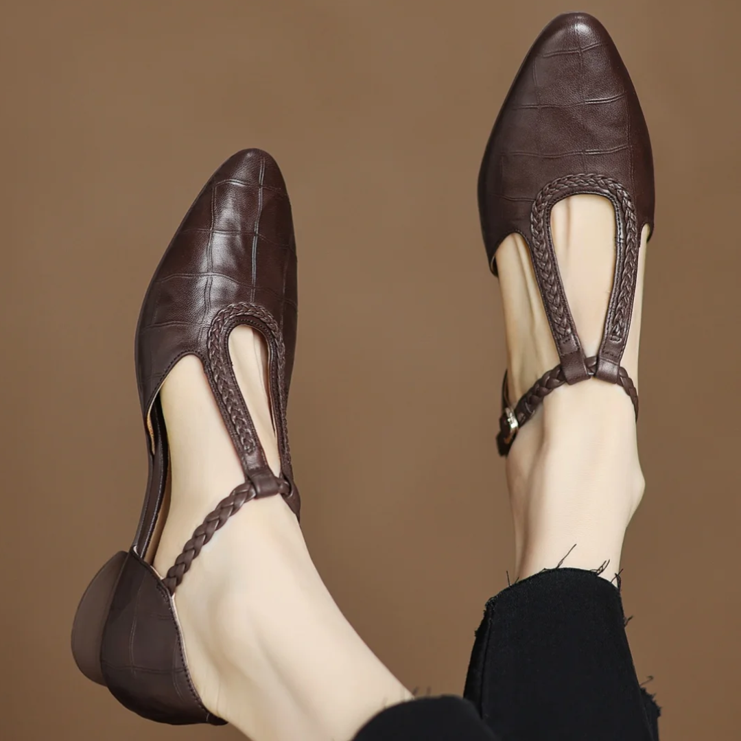 Annie | Zapatos de cuero estilo merceditas Kepa