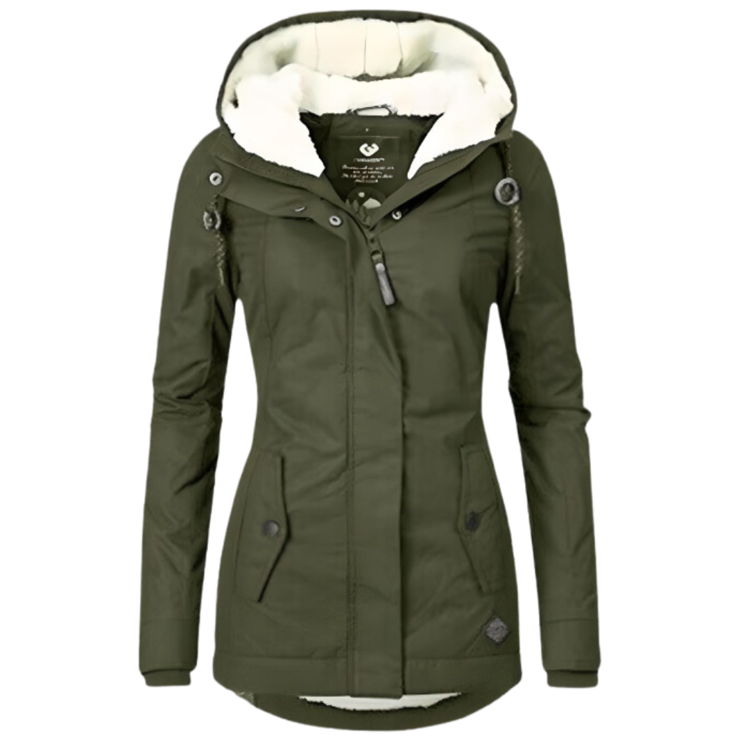Parka para mujer para todo tipo de clima con capucha