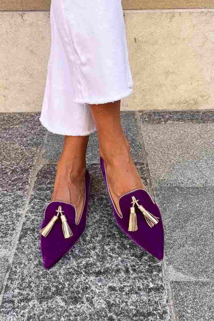 Slipper mit eleganten Quasten