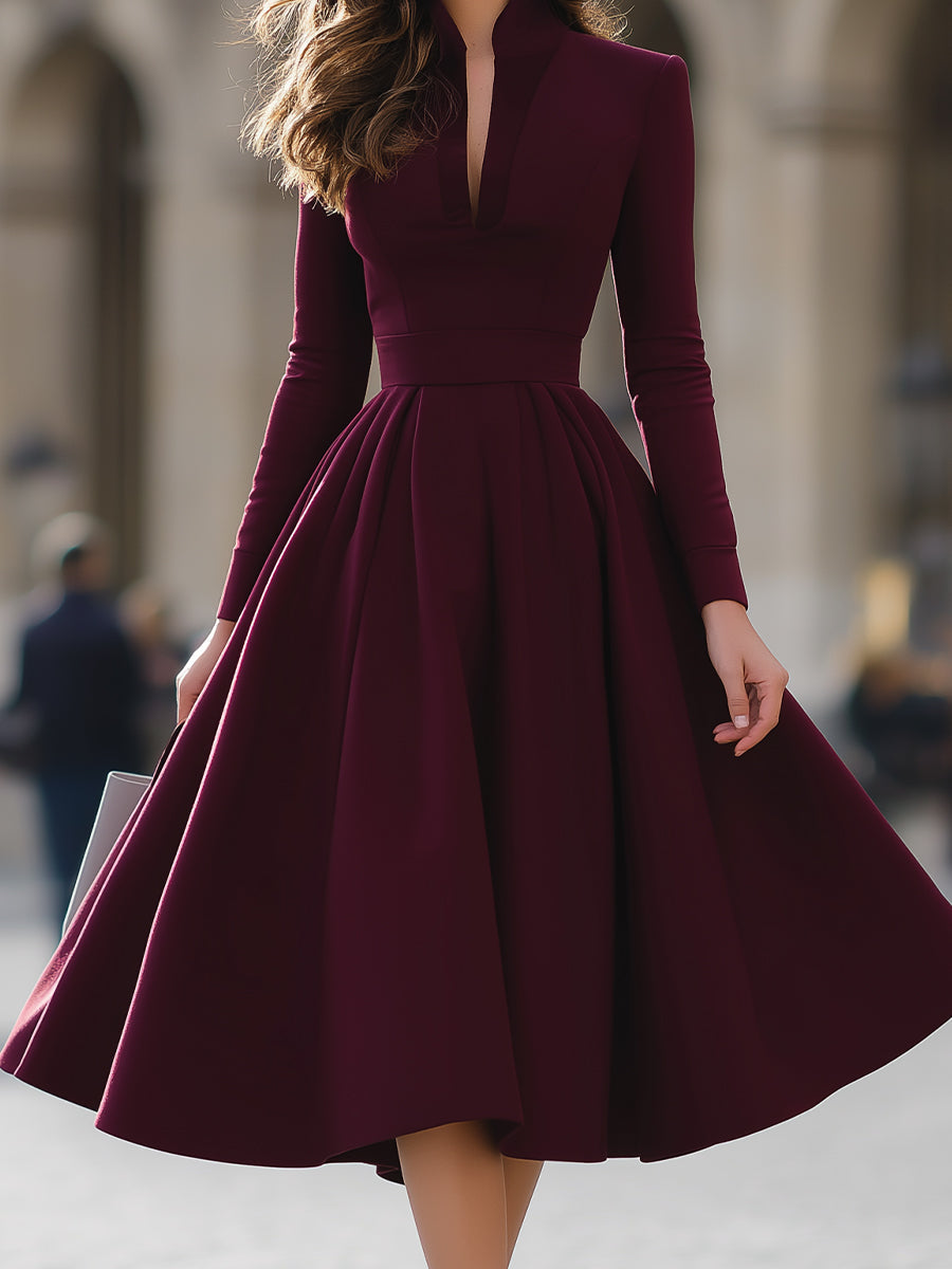 Jennifer | Vestido midi con escote en V