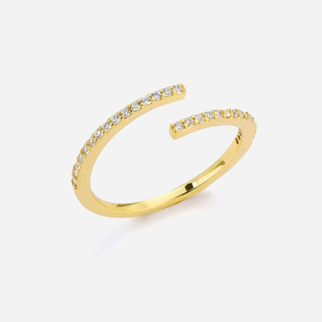 Clara | Klassischer Zirkonring 18 Karat Gold