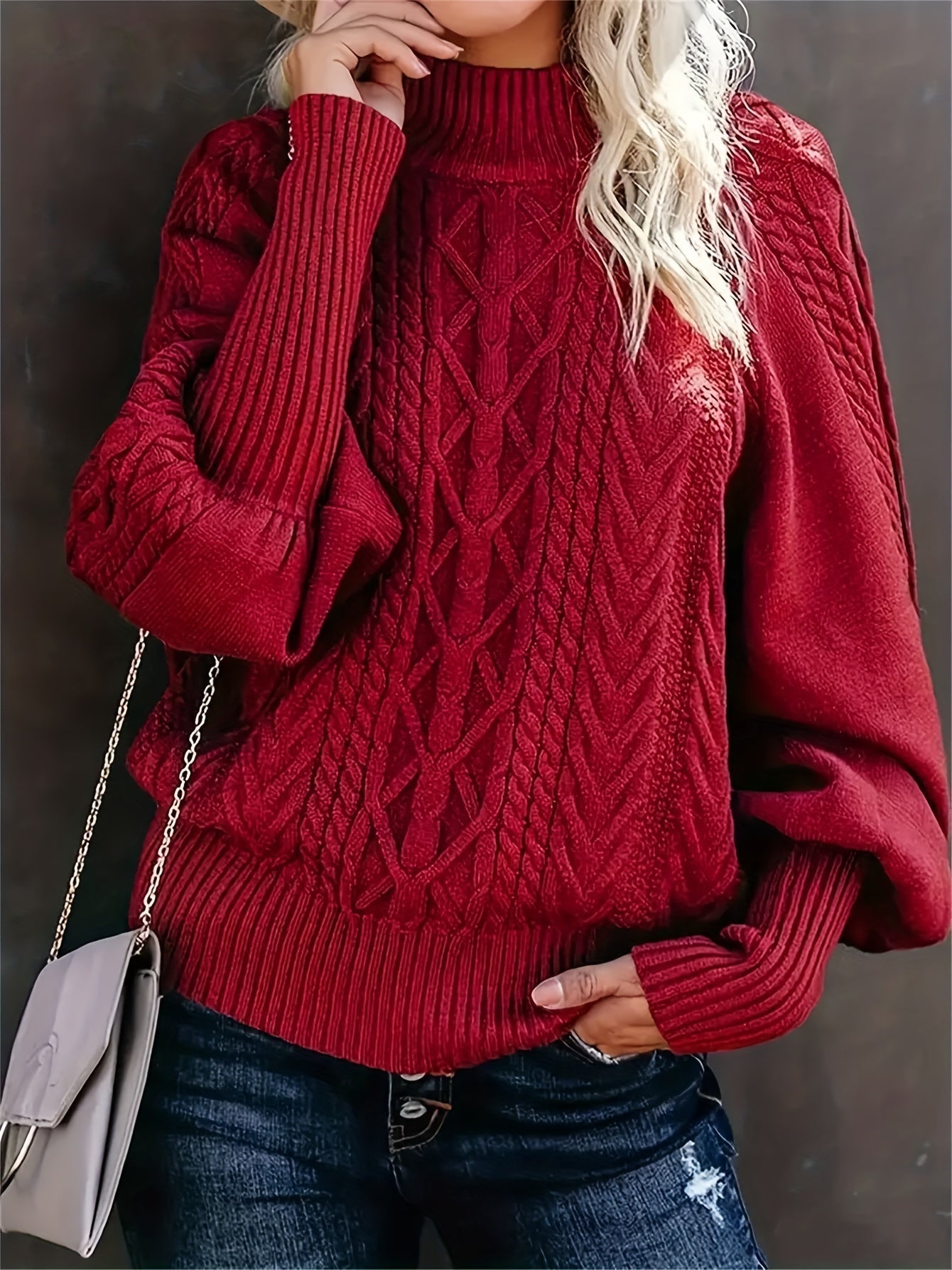 Lory | Freizeit Pullover mit langen Ärmeln aus Strick