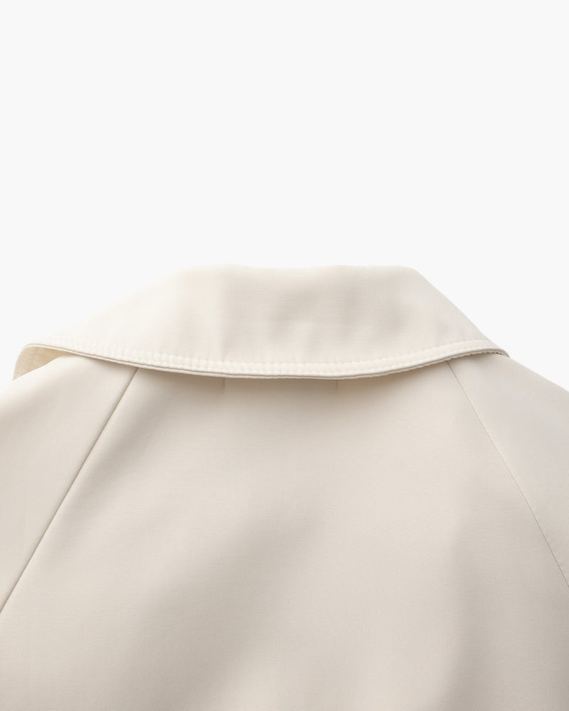Women's Trench Coat Wide Lapels Removable Belt Epaulettes