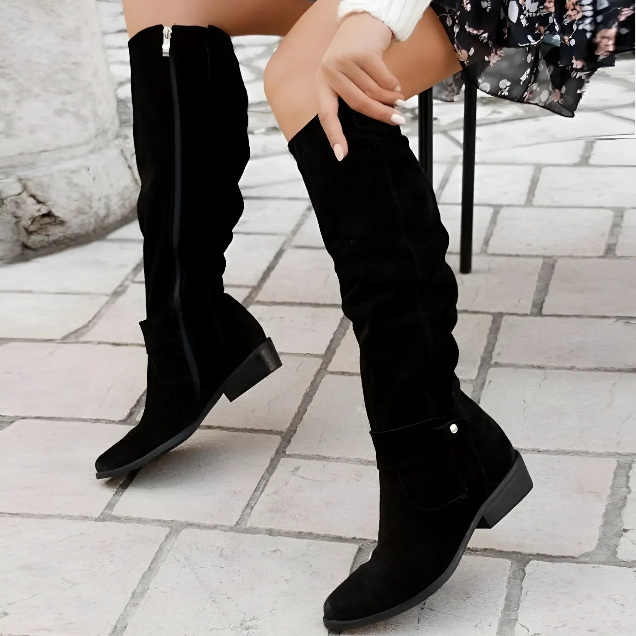 Amelia | Botas Altas de Gamuza Elegantes