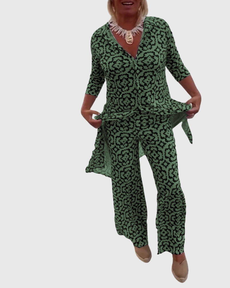 Lily | Conjunto Vintage Elegante de Dos Piezas