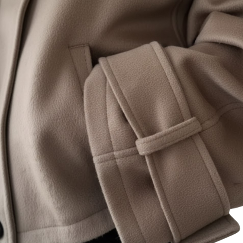 Veste élégante en laine pour femme à col montant