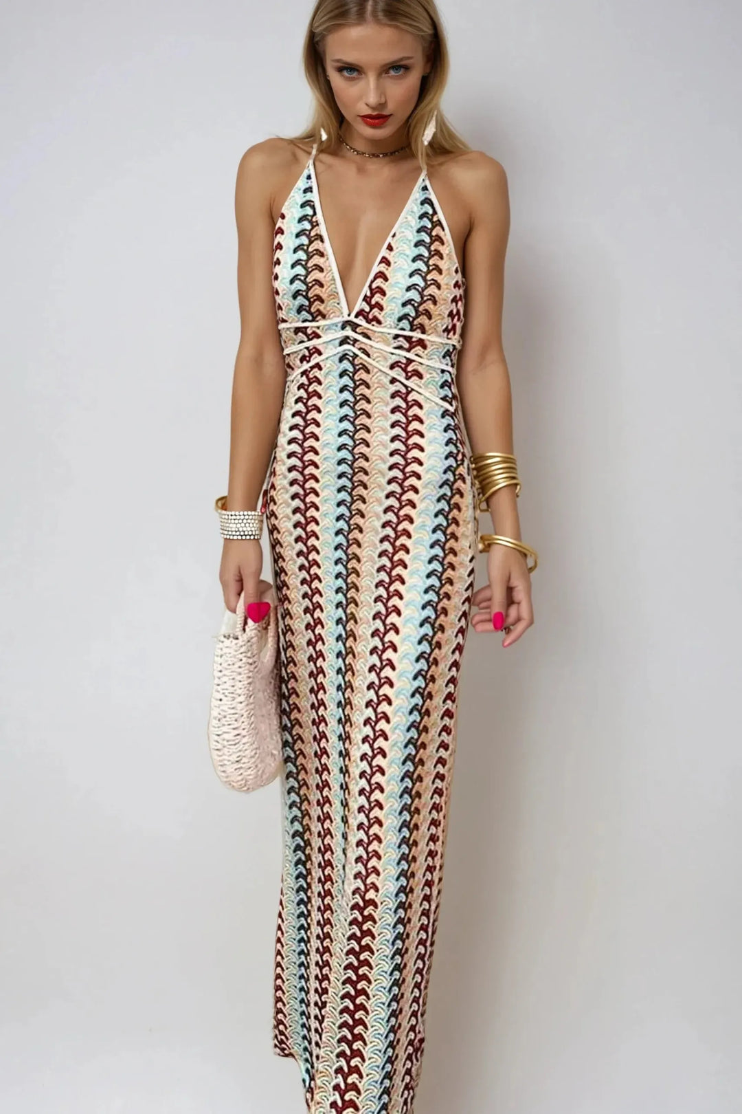 Isla Boho Knit Maxi Dress