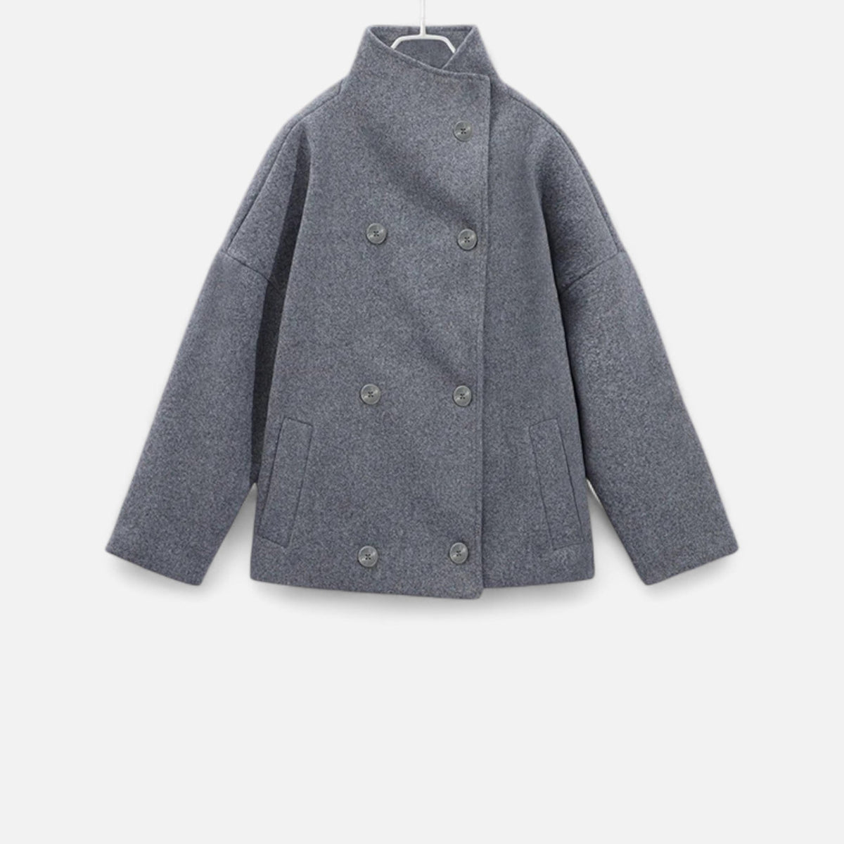 Cappotto corto da donna con collo alto