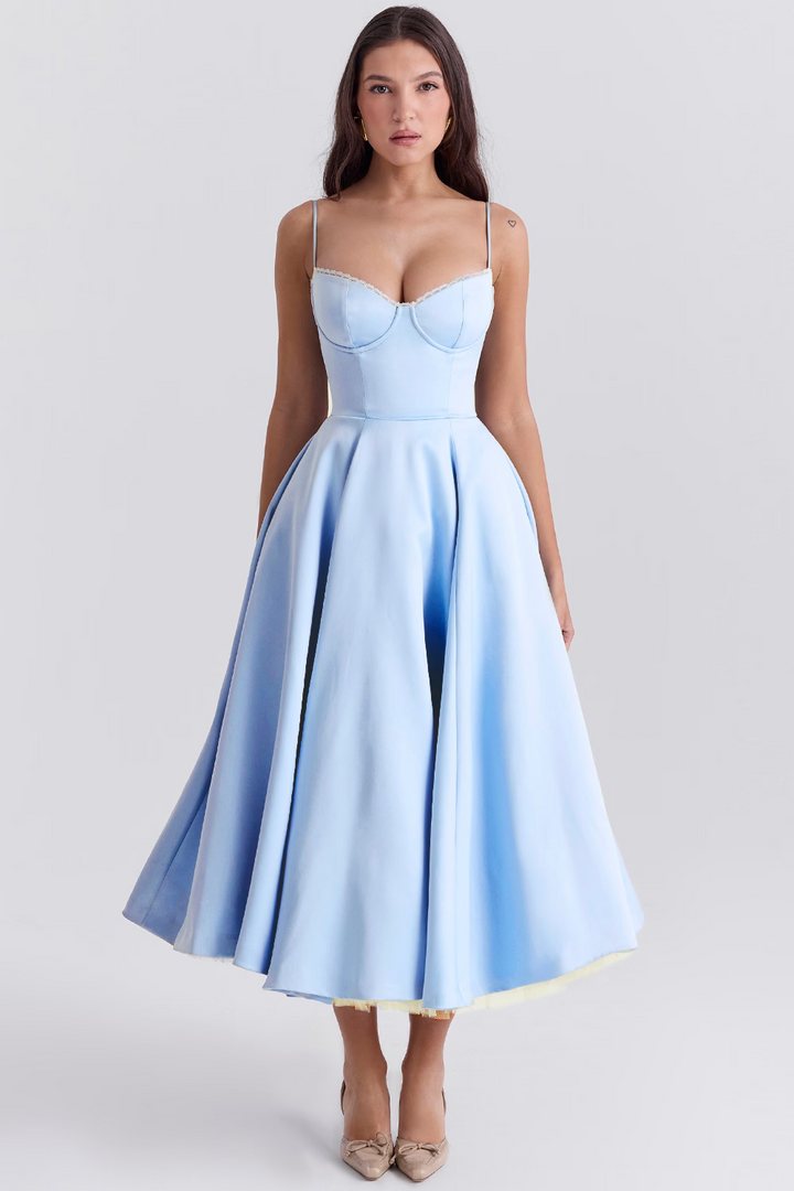 Daphne Sweetheart Bustier Midi Dress